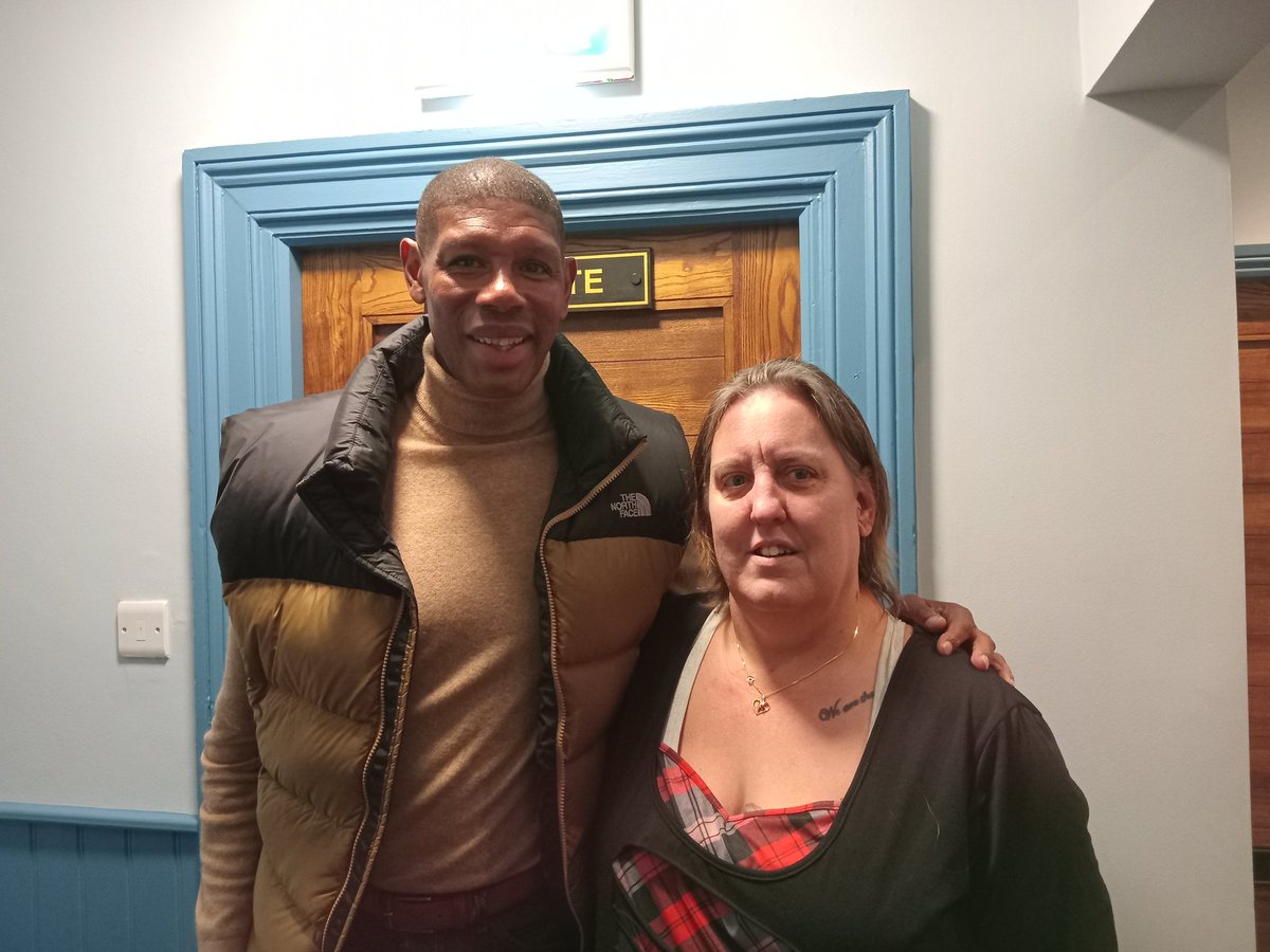Sports Authors Caroline and John are at "An Evening with Carlton Palmer" in Sheffield.  Caroline remembers working at the Sheffield Wednesday ground during Palmers' time there. This is an awesome evening