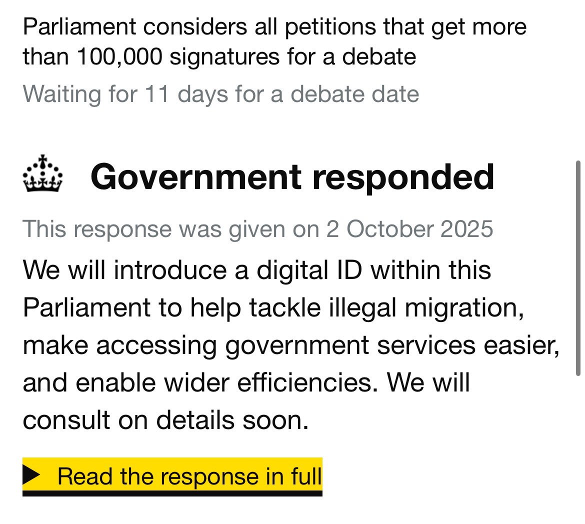 alexzychowski's tweet image. The British government has gone full dictator mode. 

Labour have forfeited all legitimacy.

Non-compliance is now no longer merely justified, but a moral imperative.

#DigitalID 
#DONOTCOMPLY