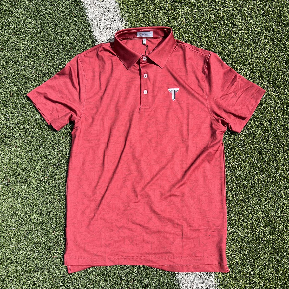 Troy patterned polo?!? I say, yes please! Limited in stock, so get them while you can. TrojanThreads.com