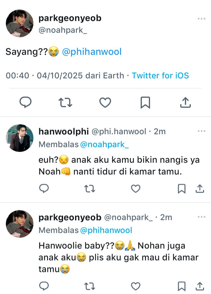 aciarubbies's tweet photo. –Dari Noah yang cemburu sama anak sendiri sampe di bikin nangis, akhirnya di ambekin sama Hanwool–
Few Tweet AU #HongMinGi dan #ChaWooMin
#bxb #geonwool #studygrup #phihanwool #parkgeonyeob #au https://t.co/w8YB4uBke1
