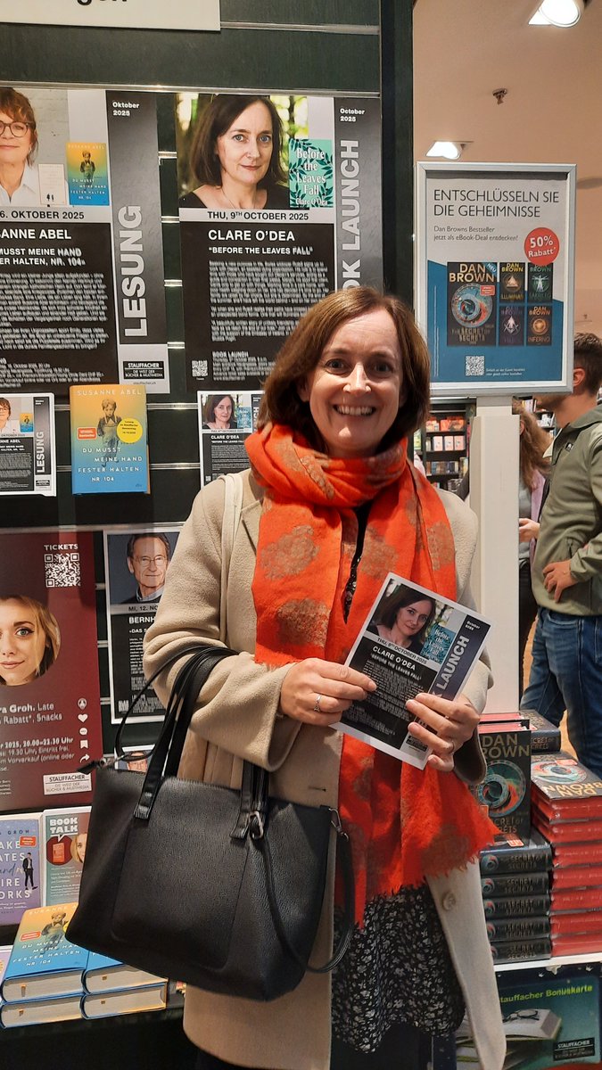 It's almost time for the Swiss launch of Before the Leaves Fall. See you next Thursday, October 9th at 8pm in Stauffacher Buchhandlung, Bern (Neuengasse entrance) #swissfiction #irishwriter #bern #switzerland📚😄