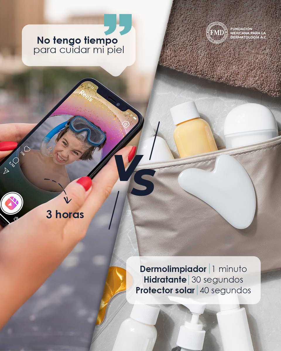 ¡Pequeños cambios harán gran diferencia en tu piel! Dedícale un tiempo todos los días y verás como siempre estará saludable.

#FMD #CuidaTuPiel #Dermatologo #SkinCare