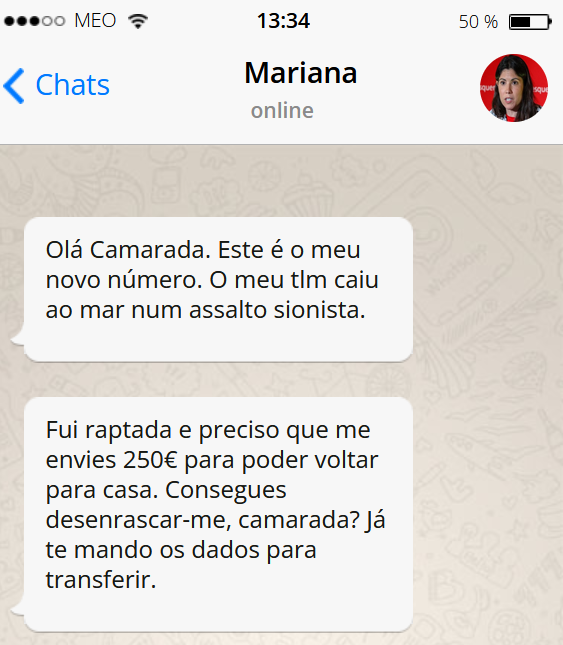 Cuidado com o novo golpe que aí anda.
