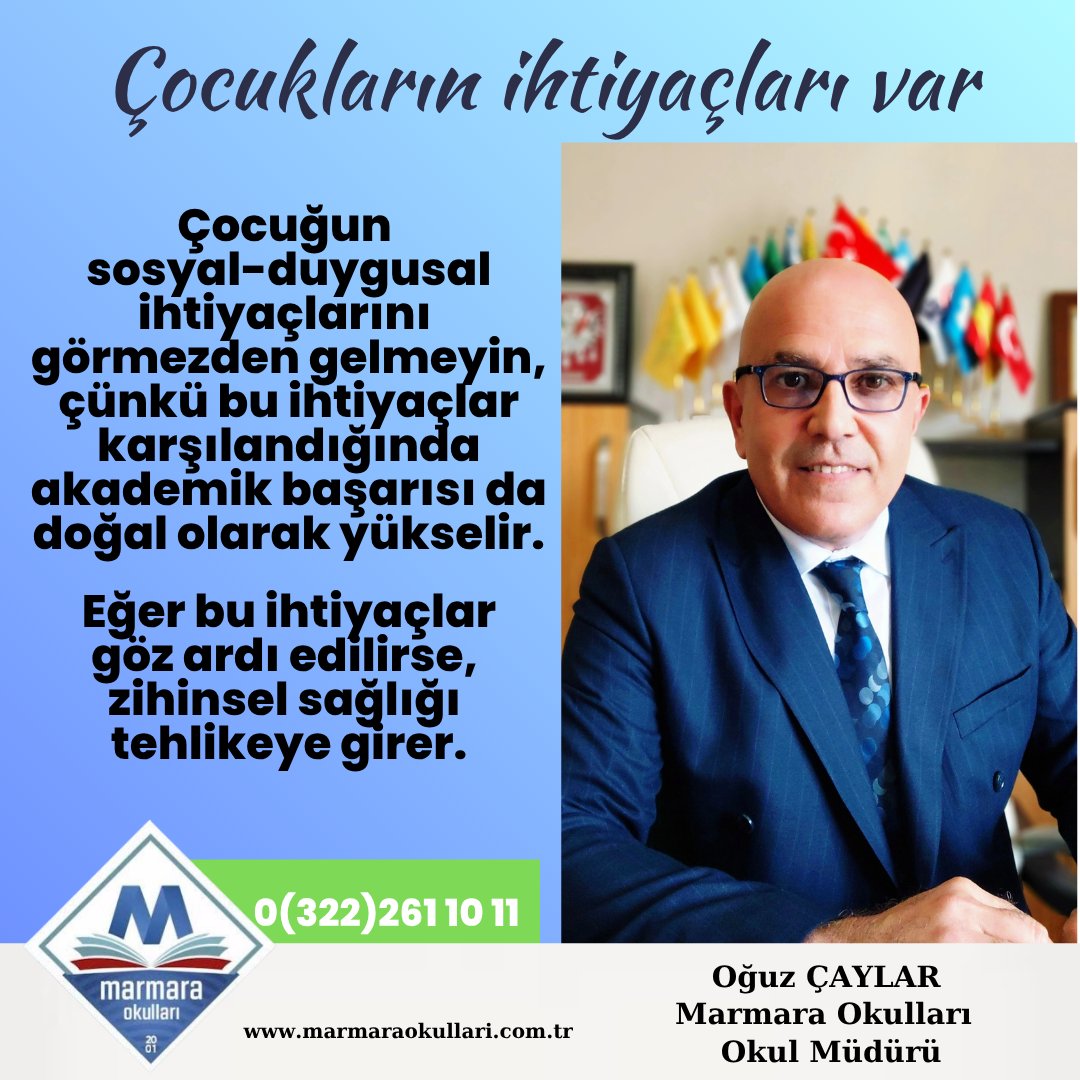oguzcaylar's tweet photo. Çocuğun sosyal-duygusal ihtiyaçlarını görmezden gelmeyin.  Çünkü bu ihtiyaçlar karşılandığında akademik başarısı da doğal olarak yükselir.

Oğuz ÇAYLAR https://t.co/pYmU654C3p