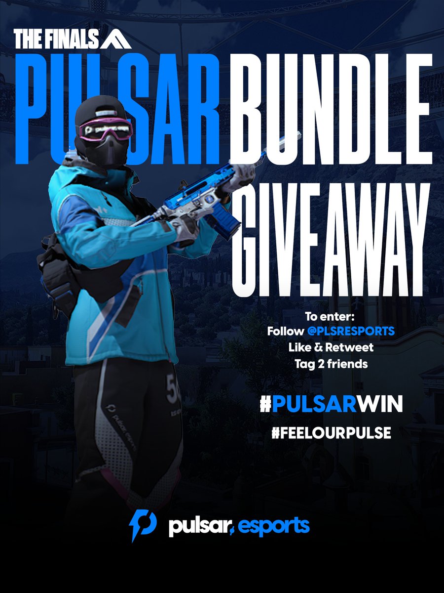 Celebrating the release of the new Pulsar Bundle, we will be hosting a special giveaway 🎁

🏆 TWO lucky winners will get the BEST bundle!

To enter:
🌀 Like &amp; Repost
🌀 Follow <a href="/PLSRESPORTS/">Pulsar Esports</a>
🌀 Tag 2 friends

📅 Ends in Friday, October 17th 11:59pm CET

#TheFinals | #PulsarWin