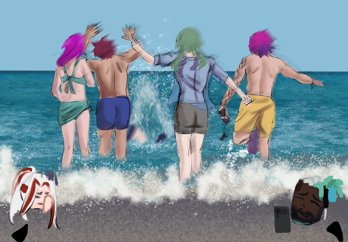SokaiKayn's tweet image. #kayntober2025 #heartsteel #kayn
Day 3 - Vacation / travel
Yone just wanted a picture for the group....but Aphelios fell.
( rushed this one a bit, ran out of time hehe)