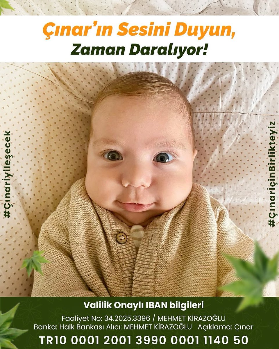 smacinarbebek's tweet image. ÇINAR bebeğin💚 kahramanı 
ve  yarınlarına umut  
olur musunuz ‼️

Galatasaray - Beşiktaş
#GSvBJK #YellowLegacy #EuroLeague  Prompter #enflasyon  #TSvKYS Trabzonspor-Kayserispor 
#FreeTheActivists  FIFA #GlobalSumudFilotilla #Gaza
#4EkimiKutlamıyoruz
Fatih Altaylı TÜİK  Kaza