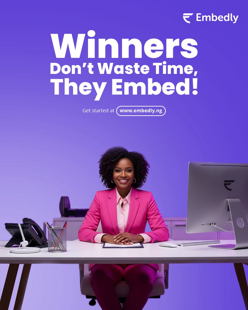 useembedly's tweet image. From vision to execution, winners trust Embedly.

Your time is valuable, so make better moves faster. 🚀

Embed finance into your business today.

Click the link in our bio to get started.

#Embedly #EmbeddedFinance #FintechAfrica