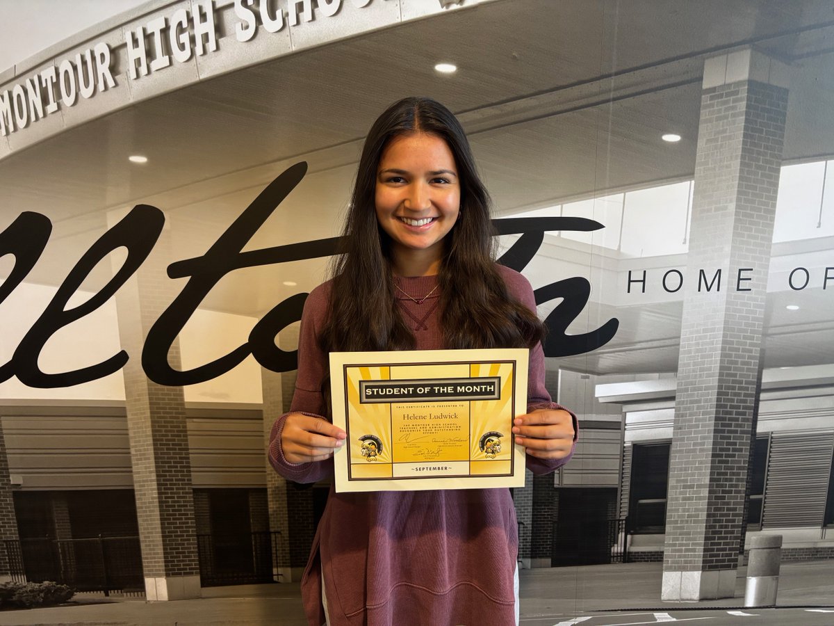 Congratulations and #MontourProud of our September Student of the Month Award Winners... Emily, Damon, Addison and Helene!!!