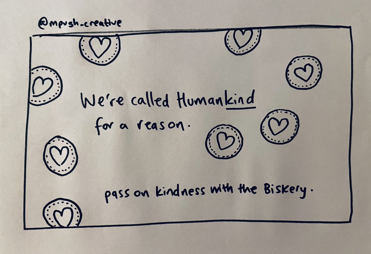 One Minute Brief of the Day: 
Create posters to Spread Kindness in Biscuit Form with @TheBiskery #SayItWithTheBiskery 🍪 <a href="/OneMinuteBriefs/">One Minute Briefs ⏱️</a>
