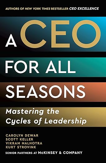 The “middle stretch” of your CEO years are the most dangerous—due to complacency—warns a new book from 4 senior partners at <a href="/McKinsey/">McKinsey & Company</a> from  <a href="/ScribnerBooks/">Scribner</a>. Read my review of “A CEO for all Seasons." (Oct. 7).
urgentink.blogspot.com/2025/10/a-ceo-…