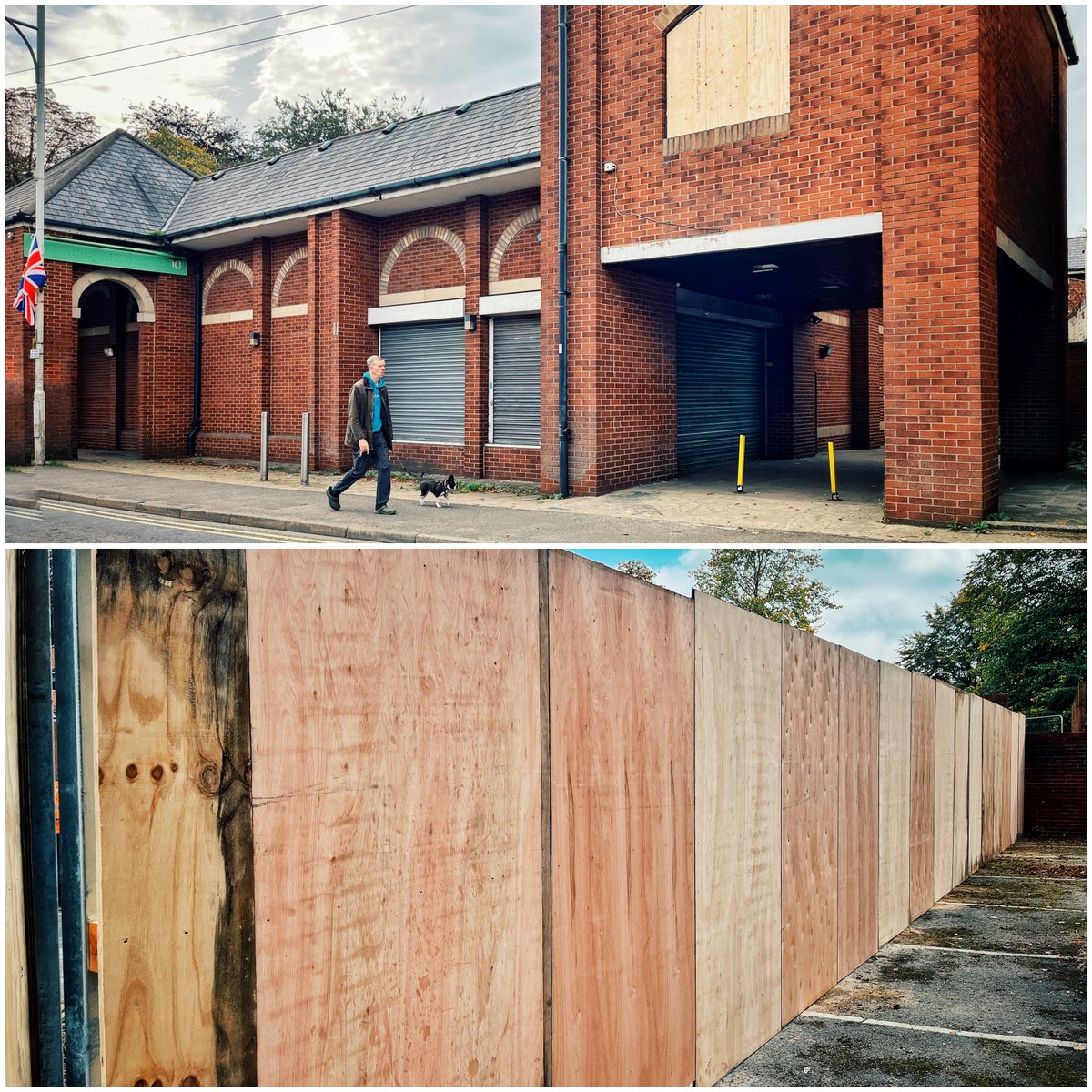 BolsoverDC's tweet photo. The old Coop building in Bolsover town centre is being secured with hoarding as plans to bring it back into use get underway.

https://t.co/Zf5UOJZVcB https://t.co/L20kUMyJ01