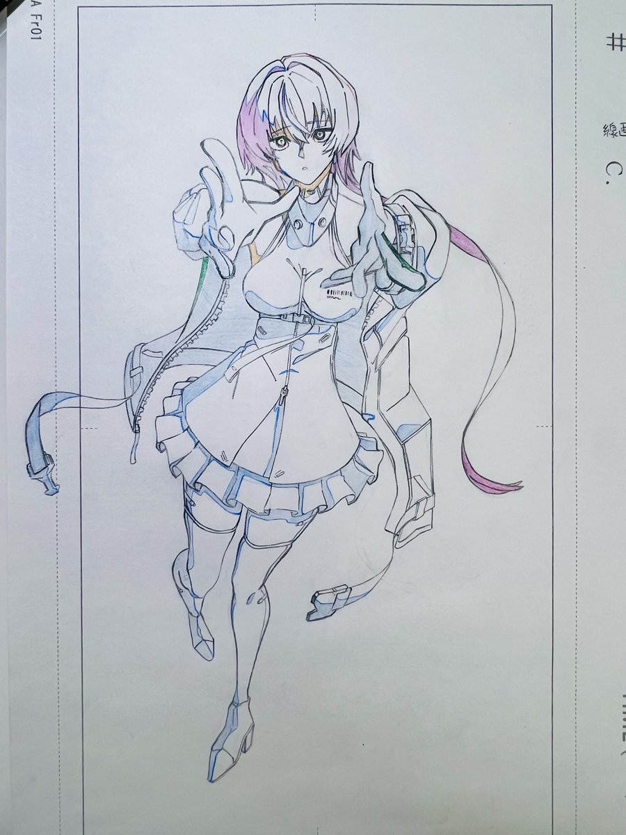 プラモデルにポーズ取らせたら
描きやすくなるんじゃないかって言うので
久々に組み立てて遊んでました！
ノワールちゃん？って名前の子らしい！
めちゃくちゃ可愛い...！
 #イラスト