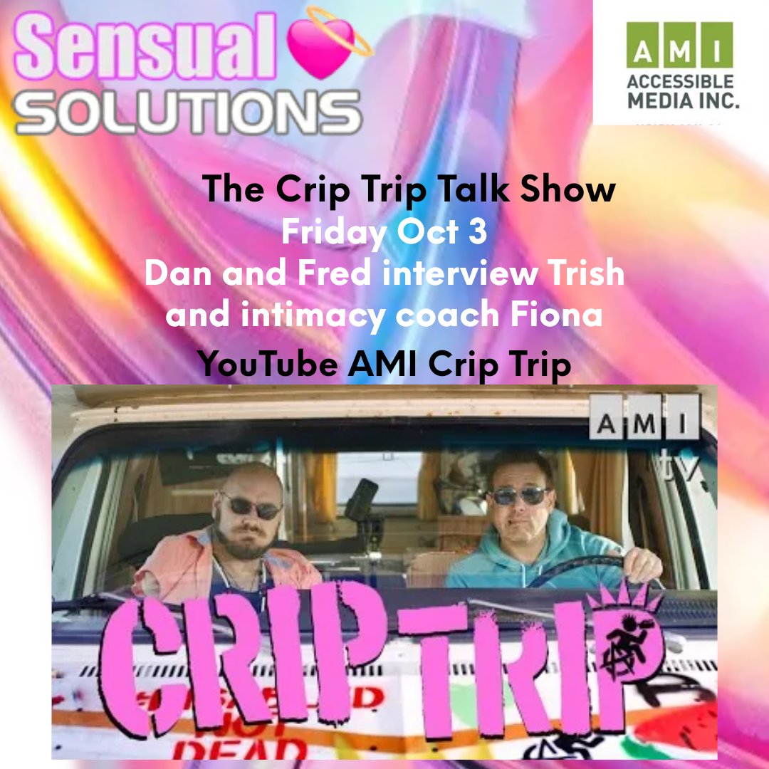 SolutionSensual's tweet photo. Tonight! Oct 3 - Fred and Dan visit with Trish and coach Fiona on the #CripTrip talk show - AMI YouTube channel https://t.co/TZQKU5sFLs