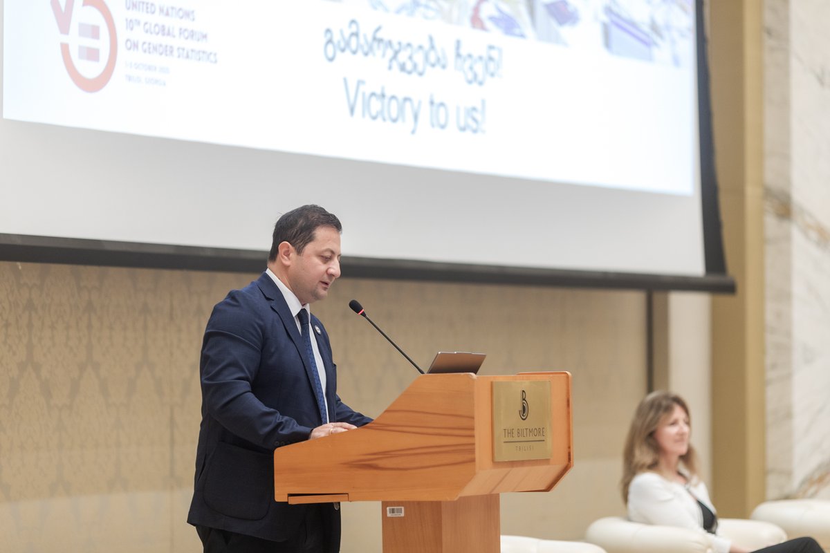 Geostat100's tweet photo. ✅United Nations 10th Global Forum on Gender Statistics concluded in Tbilisi today. The event was organized by the National Statistics Office of Georgia (Geostat) and the United Nations Statistics Division (UNSD).
#GenderData #UNStats #Geostat
@UNStats
@UNDESA https://t.co/Uuy2yO3oPs