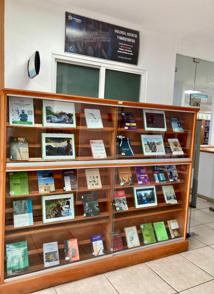 DIE_CINVESTAV's tweet photo. Mañana último día para visitar la exposición temática "Violencia, Juventud y Narcotráfico" del 1er Coloquio sobre Violencia(s) en la educación. Escuelas en territorios de conflicto
Hasta el 16 de octubre del 2025, en la biblioteca JMGV / DIE Cinvestav.
https://t.co/Y6ttEkAdYv https://t.co/oUOMpitir9