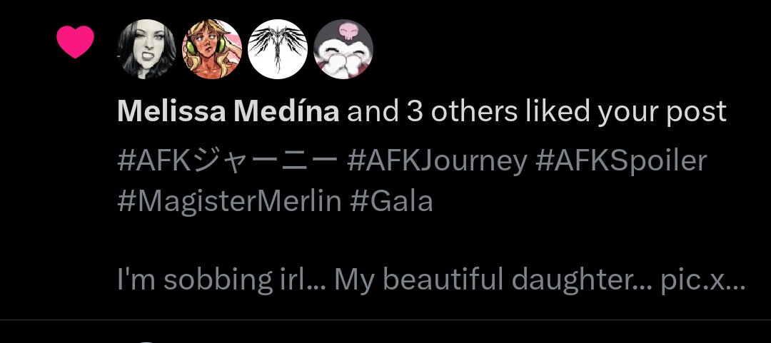 m3rl1rr0nXOXO's tweet image. #AFKJourney #Gala 

@melissamedinavo aka Gala VA liked my post... Hi 🥺