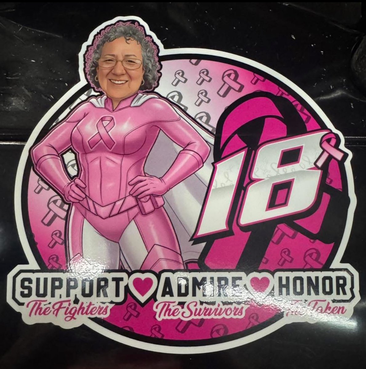 IN CASE YOU MISSED IT!!! 🎀 Support the fighters 🎀 Admire the Survivors 🎀 Honor the Taken 🎀 This one’s for a true superhero, Momma Perm! Our 2025 Perm in Pink car is a tribute to all of those who have lost the battle or are currently battling Breast Cancer!