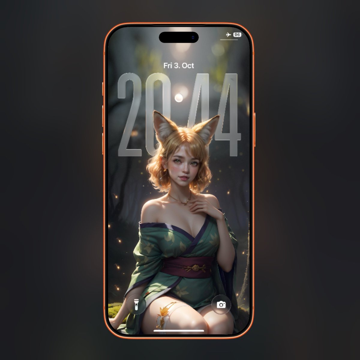 ScreenGirlsNet's tweet image. Enjoy the magic of the moment… 🌙✨

She appears when the moon rises and the forest holds its breath. 🦊 

#FoxFriday #MoonlitMystery #ScreenGirls #Lockscreen #iOS26 #AIArtCommuity