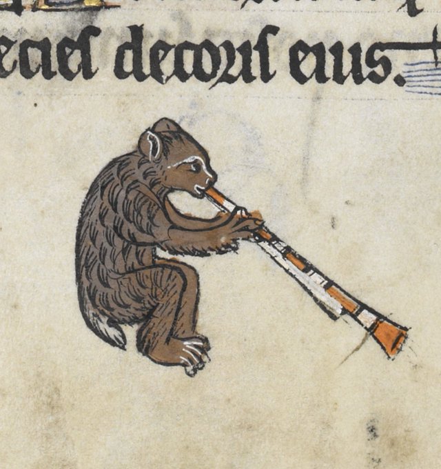 It's Friday night, blow your horn! 

BL Add MS 62925; f. 52v <a href="/BLMedieval/">Medieval Manuscripts</a>