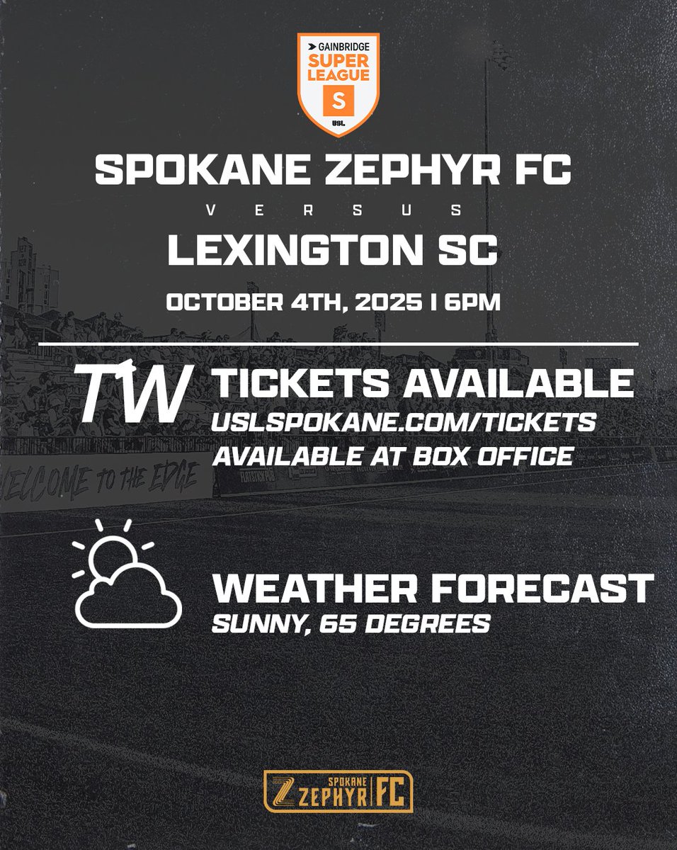 spokanezephyrfc's tweet image. See you tomorrow! 

🎟️ link in bio

#SpokaneZephyrFC #GainbridgeSuperLeague #LetsGoSpo #WestWindsRising
#WelcomeToTheEdge