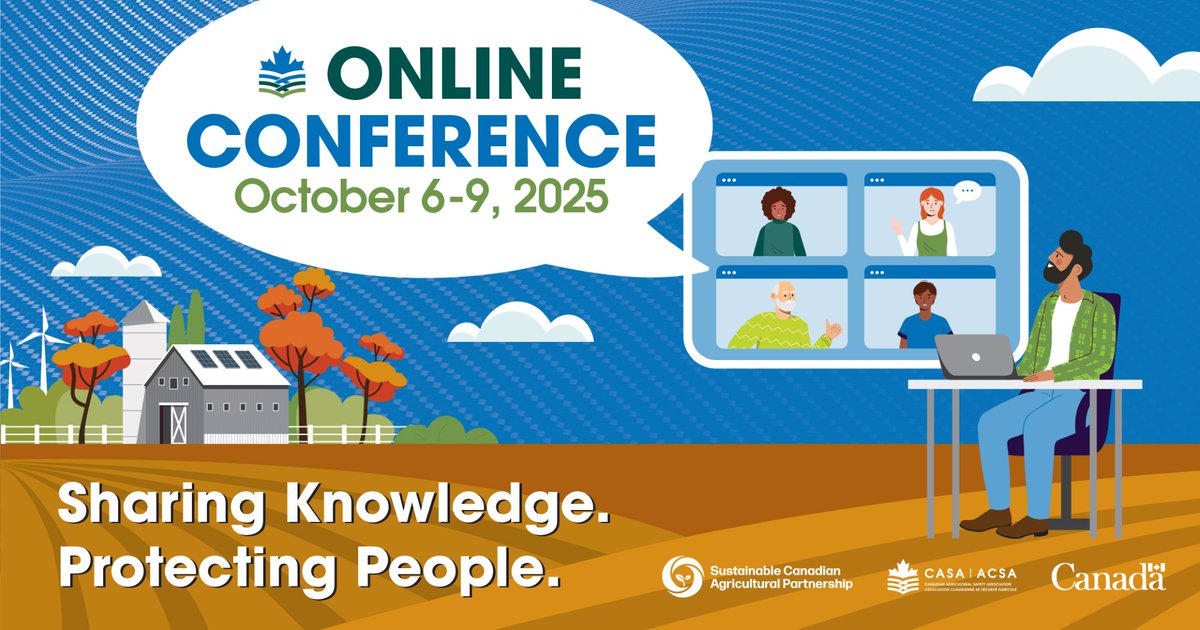 3 days to go until the <a href="/planfarmsafety/">CASA/ACSA</a> Online Conference! Full of incredible speakers and knowledge, there is still time to register. Head to casa-acsa.ca/en/annual-conf… to register today!