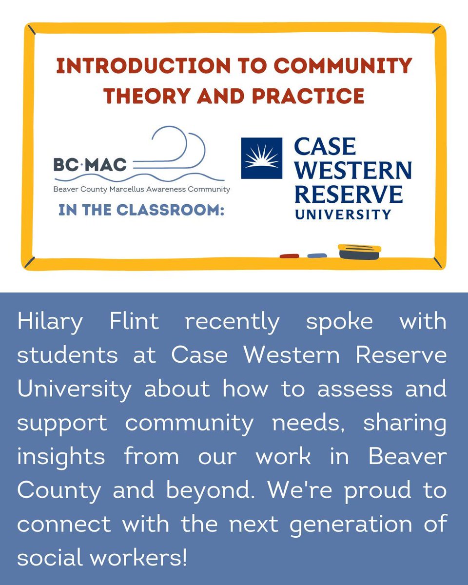 Beaver County Marcellus Awareness Community (@bcmac_) on Twitter photo We recently spoke with Case Western students about building resilient communities and supporting local needs. Want us to speak with your class or group? Email info@marcellusawareness.org! We recently spoke with Case Western students about building resilient communities and supporting local needs. Want us to speak with your class or group? Email info@marcellusawareness.org!