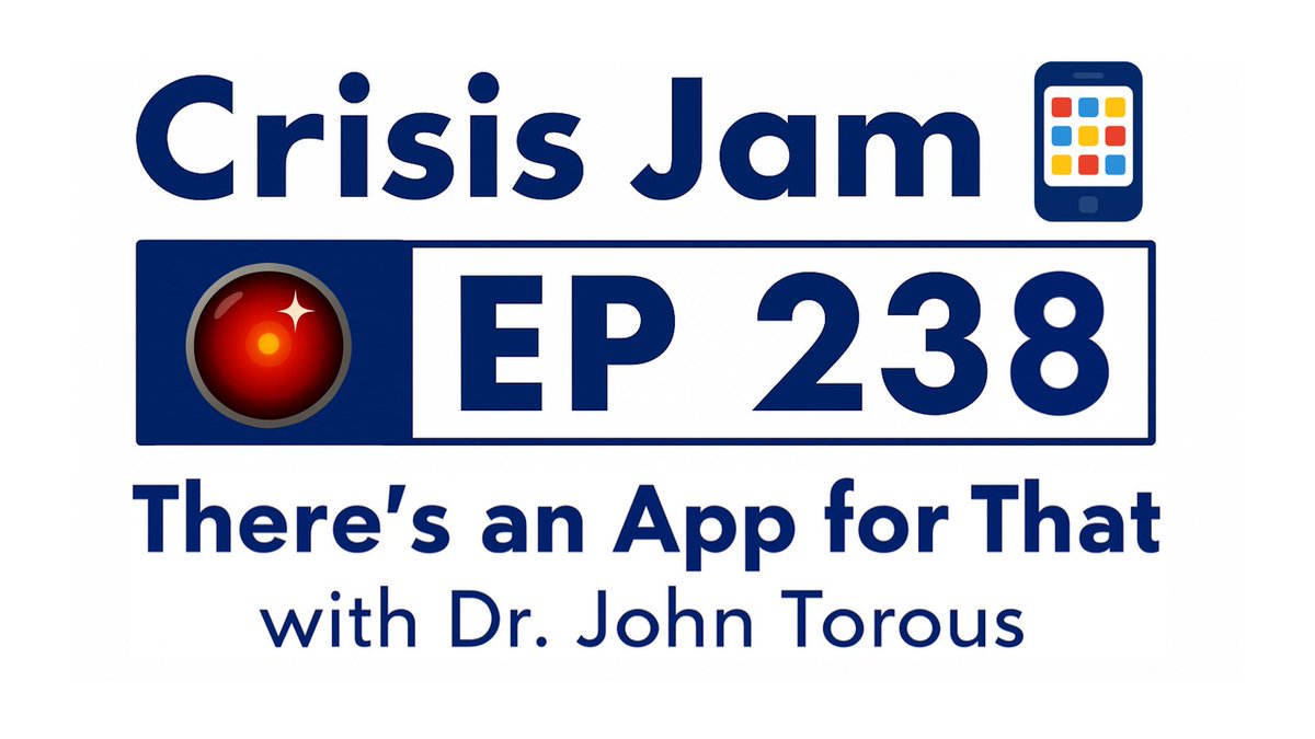 davidwcovington's tweet image. 📲 There’s an app for that, but is it helping or hurting?

This week on #CrisisJam, Dr. John Torous unpacks what’s real, what’s hype, and where digital mental health goes next.
Ep 238: There’s an App for That

crisisjam.com

#MentalHealth #DigitalHealth #Innovation