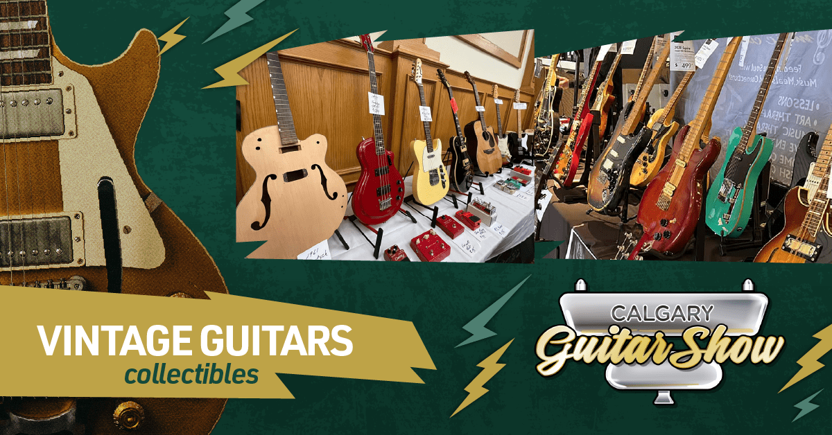 EdmGuitarShow's tweet photo. Calgary Guitar Show. This Sunday, October 5th. Red &amp; White Club, McMahon Stadium.

We’re stoked for a massive show with vintage collectors with one-of-a-kind stuff you won’t see anywhere else - don’t miss out!

Tickets $10. Doors 10 AM. Show up early. Stay all day. See you there! https://t.co/zfDqMXDaKP