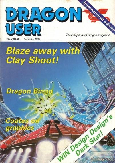 Retrojournal_de's tweet photo. 🚀 November 1985: Dragon User feuert mit voller Sci-Fi-Power!
„Blaze away with Clay Shoot!“ &amp; dazu noch Dragon Bingo 🤓🎯
Ein Magazin, das optisch schon fast wie ein Arcade-Game wirkt!
#RetroComputing #DragonUser #80s https://t.co/YPNdBKirhD
