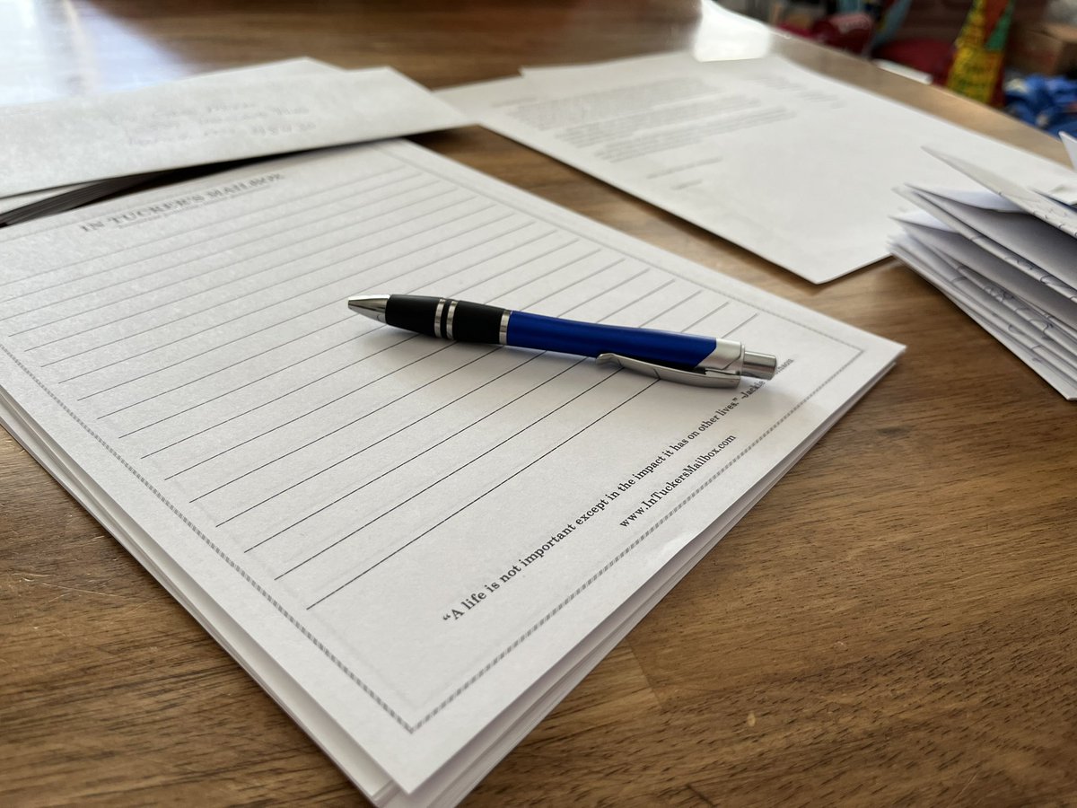 Today I am writing letters to those injured in the church shooting this past Sunday. Most were injured while trying to help others get out. Mr. Rogers always taught us to look for the helpers and it is my privilege to be able to honor their strength and sacrifice with a MAIL HUG.