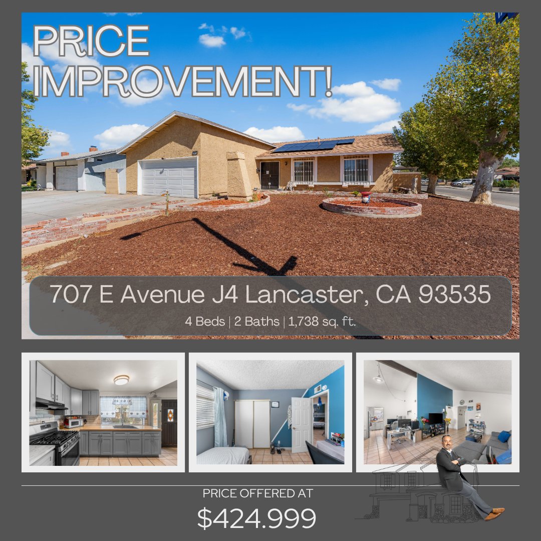 chilenoces's tweet photo. Price Improvement!
Recently renovated
4 Bedrooms
2 Bathrooms
Over 1,738 sq. ft. of living space
Solar
Corner lot
Cesar Jimenez
Broker-Associate
01388119 https://t.co/nyslWy8DSV