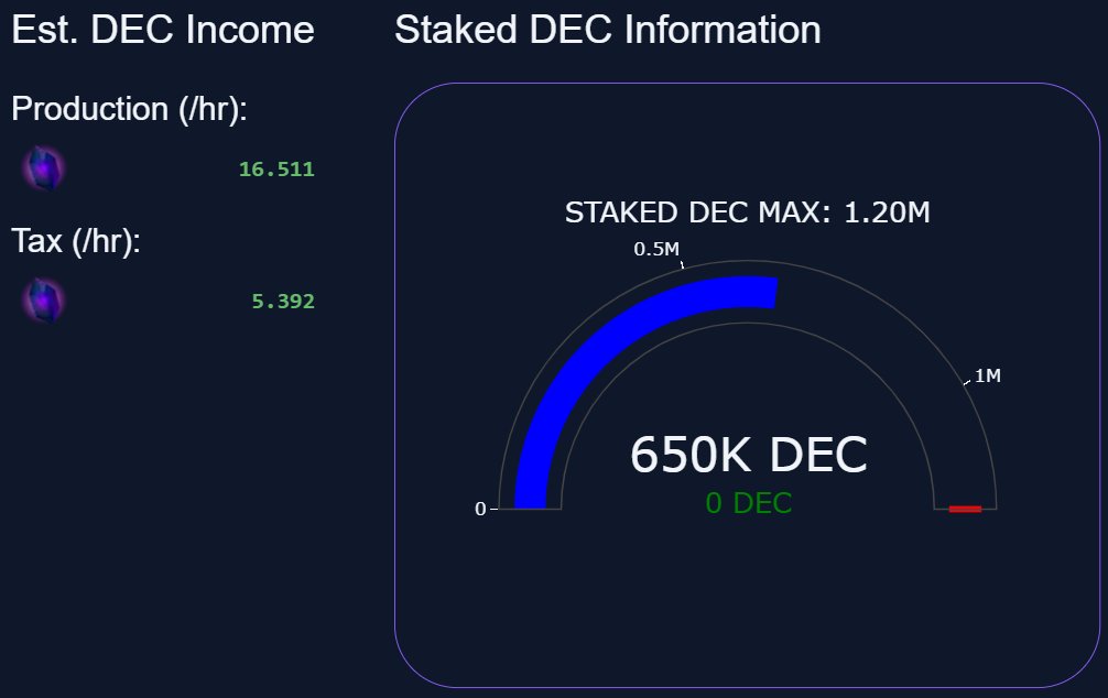 mattnyy84's tweet image. Still have some plots to get active, but sitting at 16.5 $DEC/hour in production 💪 #splinterlands