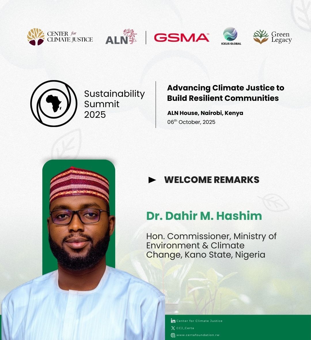 DahirMHashim's tweet image. I will be in Nairobi, Kenya on Monday, to deliver an Address at the Africa Sustainability Summit 2025 under the theme “Advancing Climate Justice to Build Resilient Communities.”
This Summit brings together leaders, innovators, and communities across Africa to strengthen our…