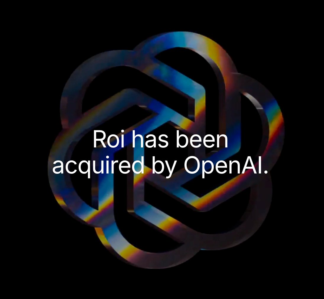 darian314's tweet image. Congrats to the @investwithroi team on being acquired by @OpenAI! getroi.app
Super fun to work with the team and lead the pre-seed at @GradientVC -- can't wait to see what you'll build next!