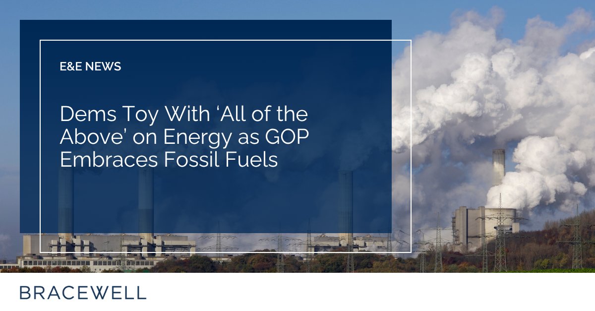 BracewellLaw's tweet image. Why might Democrats be likely to support an “all of the above” and “technology neutral” to energy policy?

Learn more from @fvmaisano in @EENewsUpdates: hubs.ly/Q03M0XGV0

#energypolicy #permitting