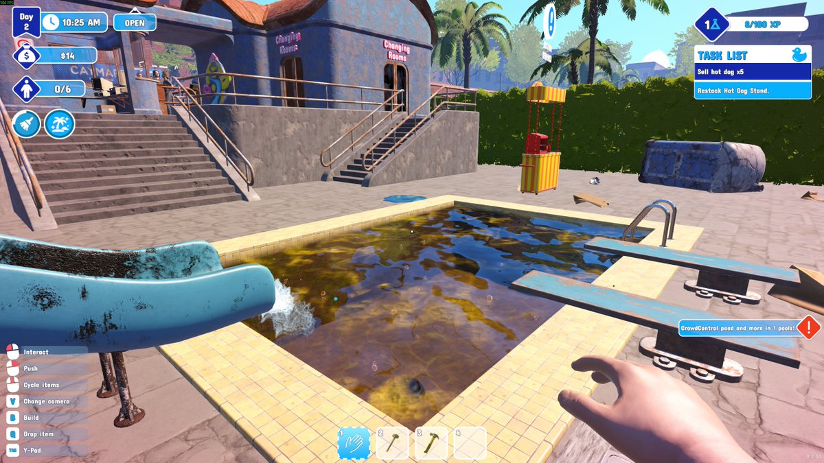 CrowdControl's tweet image. NO PEEING IN THE POOLS, CHAT! ⚠️
(Yes, we've added pee to Waterpark Simulator...)
💦 crowdcontrol.live/game/waterpark…