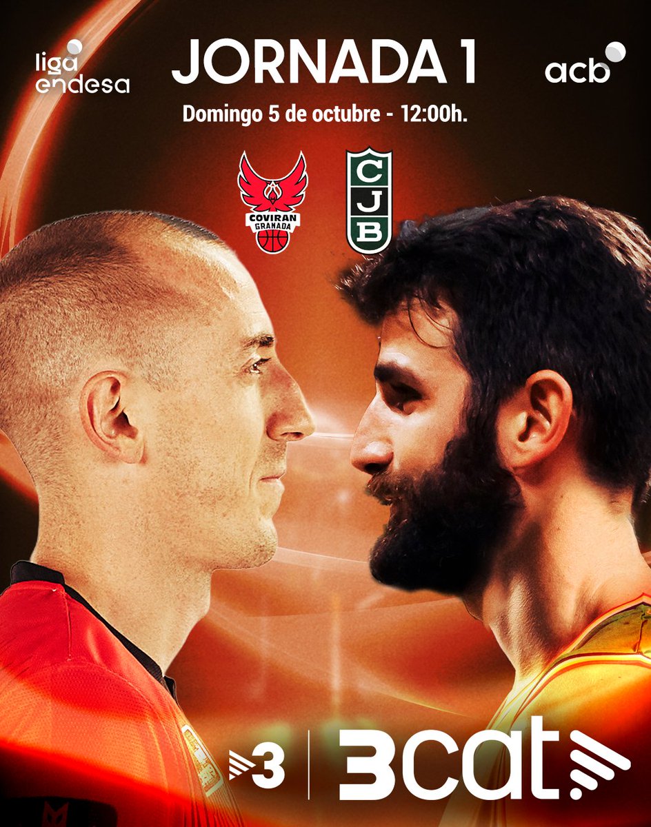 ACBCOM's tweet photo. 🚨 Y recuerda...

➡️ La vuelta de la #LigaEndesa a @som3cat se producirá este domingo 5 de octubre a las 12h con el @CoviranGranada 🆚 @Penya1930.

➡️ @DAZN_ES se estrena en la #LigaEndesa este fin de semana ofreciendo de forma gratuita el @UCAMMurcia 🆚 @morabancandorra, que se disputará este domingo 5 de octubre a las 18h.