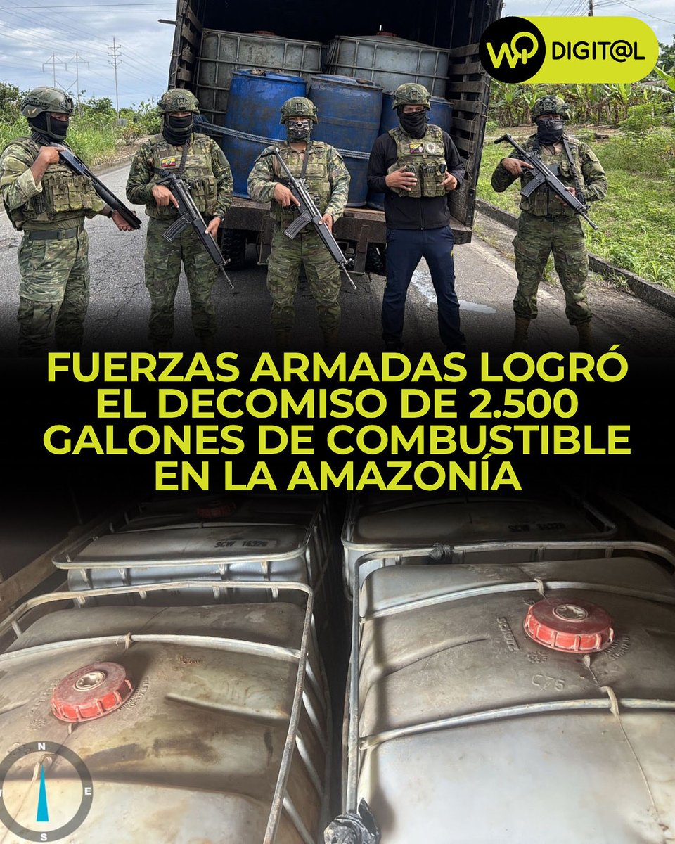 Operación militar en Shushufindi

Durante un operativo de control, las Fuerzas Armadas del Ecuador decomisaron 2.500 galones de combustible que eran transportados en un camión.

Con estas acciones, se busca neutralizar las economías ilícitas y fortalecer la seguridad en la