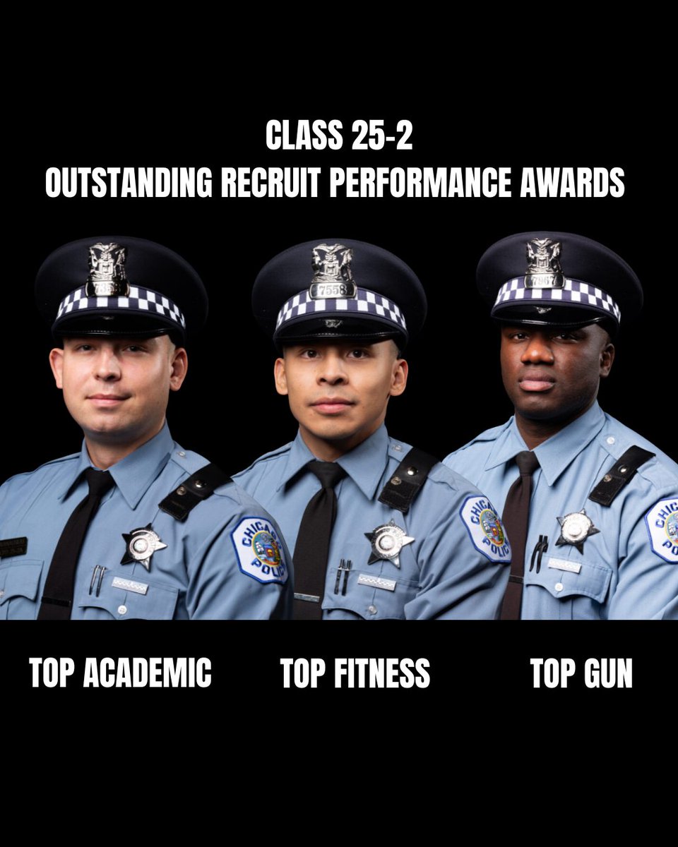 𝐂𝐨𝐧𝐠𝐫𝐚𝐭𝐮𝐥𝐚𝐭𝐢𝐨𝐧𝐬 𝐭𝐨 𝐭𝐡𝐞 𝐂𝐥𝐚𝐬𝐬 𝟐𝟓-𝟐

📝 𝐓𝐨𝐩 𝐀𝐜𝐚𝐝𝐞𝐦𝐢𝐜: Officer Ivanauskas
💪 𝐓𝐨𝐩 𝐅𝐢𝐭𝐧𝐞𝐬𝐬: Officer Solano
🎯 𝐓𝐨𝐩 𝐆𝐮𝐧: Officer Rene

#ChicagoPolice #LawEnforcement #PoliceAcademy