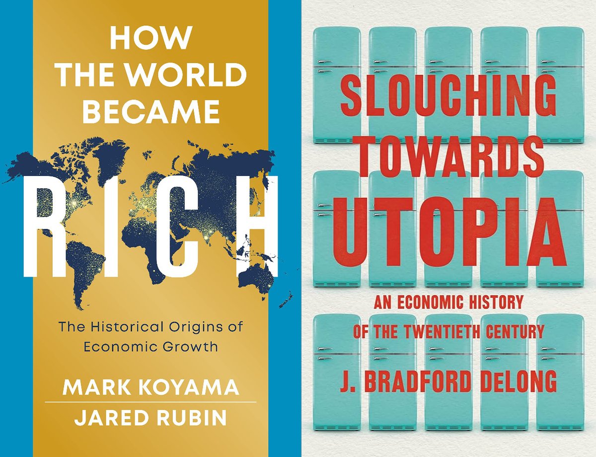 .<a href="/sndurlauf/">Steven N. Durlauf</a> reviews two complementary books on economic history, How the World Became Rich &amp; Slouching Towards Utopia. Both works cogently integrate contingent explanation and historical patterns in tracing the path of global growth. 
Read his review → bit.ly/42WIenz