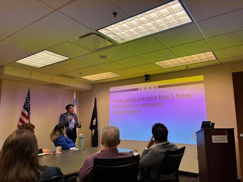 The CCHR welcomed the @chitherapycoll for an impactful seminar on Trans-Inclusion in the Workplace. We're grateful for the tools and insights shared to help us better support and uplift the trans community. #WorkplaceEquity