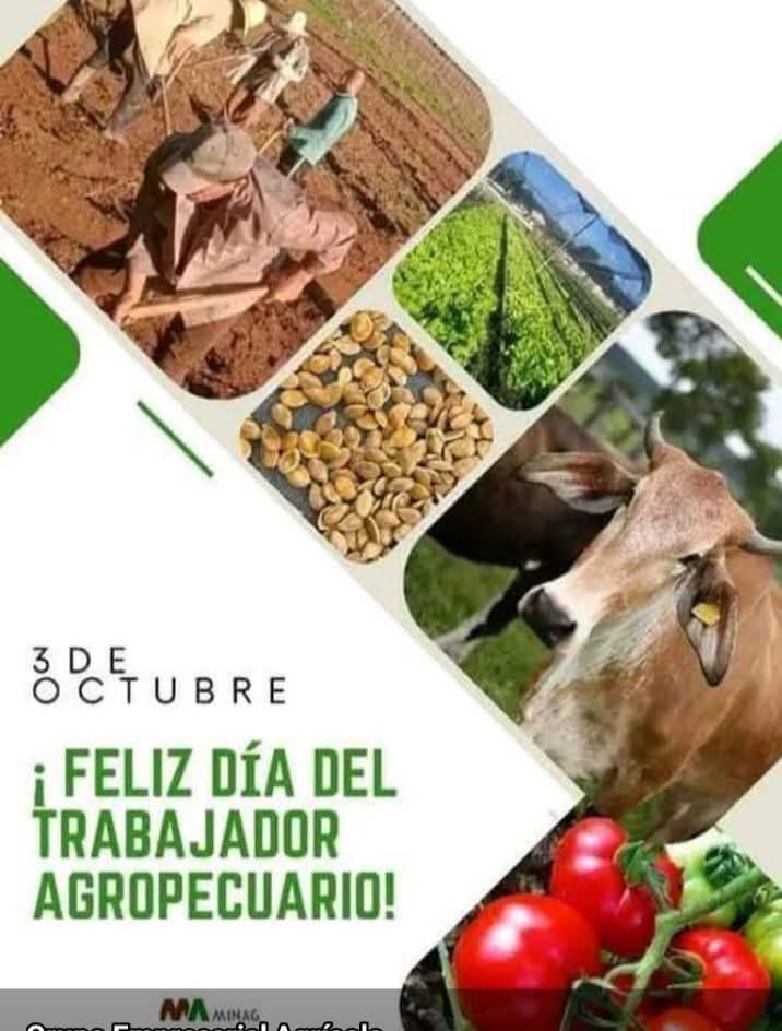 Muchas felicidades para los trabajadores agropecuarios. #Holguin #Cuba