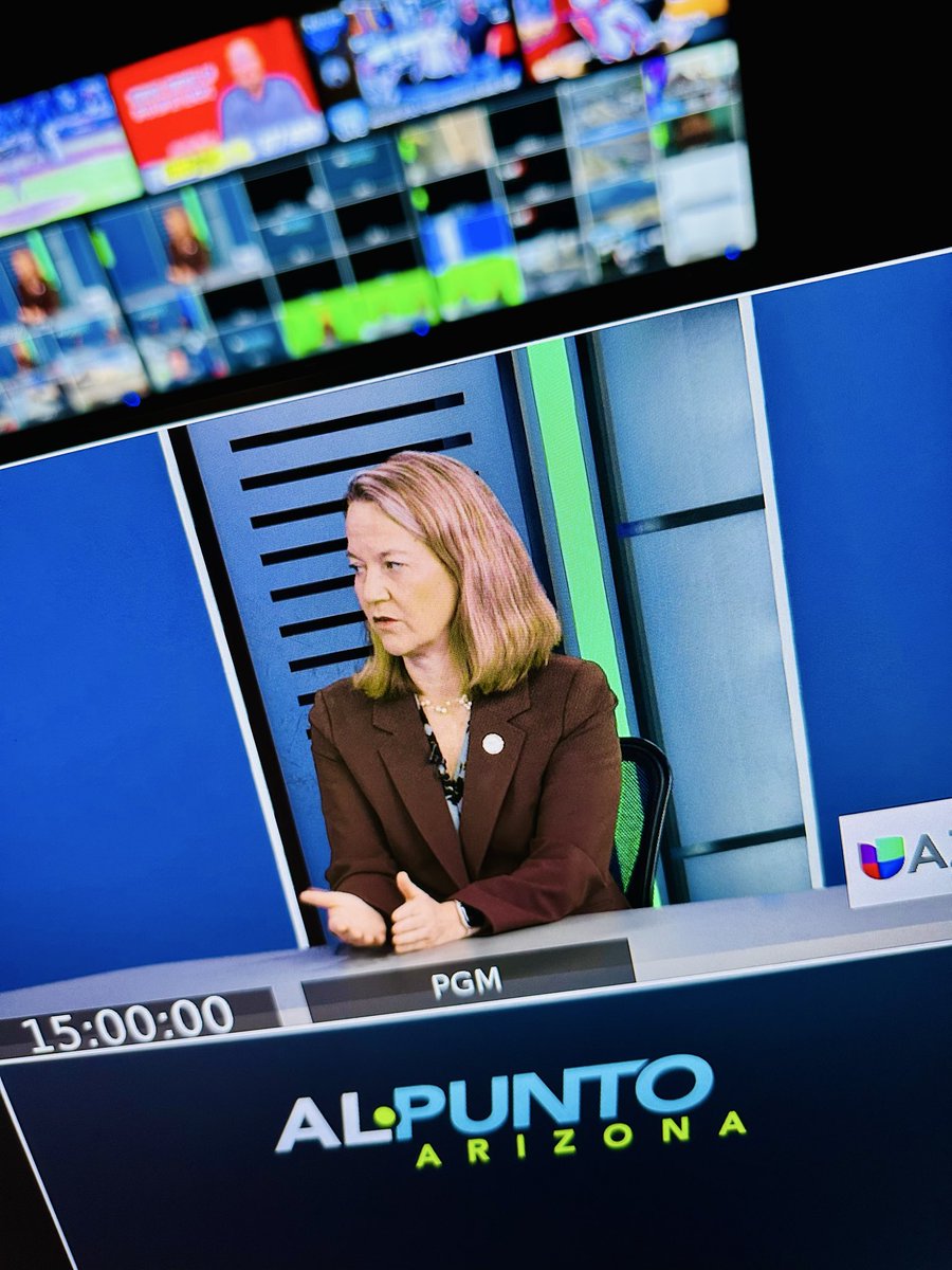On this Sunday morning’s Al Punto Arizona, <a href="/HeidiRenpenning/">Heidi Renpenning</a> will interview <a href="/AZAGMayes/">AZ Attorney General Kris Mayes</a>, <a href="/GovernorHobbs/">Governor Katie Hobbs</a>, <a href="/emoctezumab/">Esteban Moctezuma Barragán</a> and <a href="/JerrySheridan24/">Sheriff Jerry Sheridan</a>. The show airs at 11:30 a.m. on <a href="/UnivisionAZ/">Univision Arizona</a> in the Phoenix and Tucson TV markets.