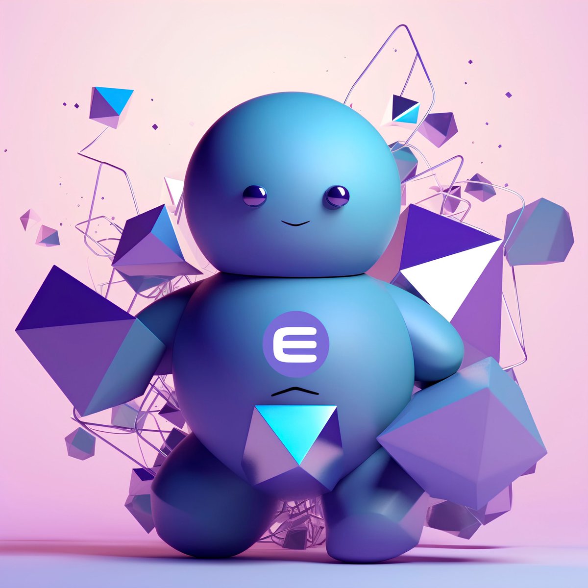 One to rule them all! 👑

"Blobby leveled up" by <a href="/SiemosYiannis/">Siemos Yiannis</a> - the unique, 100 ENJ infused Blobby Challenge winner! 😎

From the fractured prism of quantum code, Blobby erupts, a luminous leviathan, sapphire skin humming with the heartbeat of the blockchain. Mischief sparks in