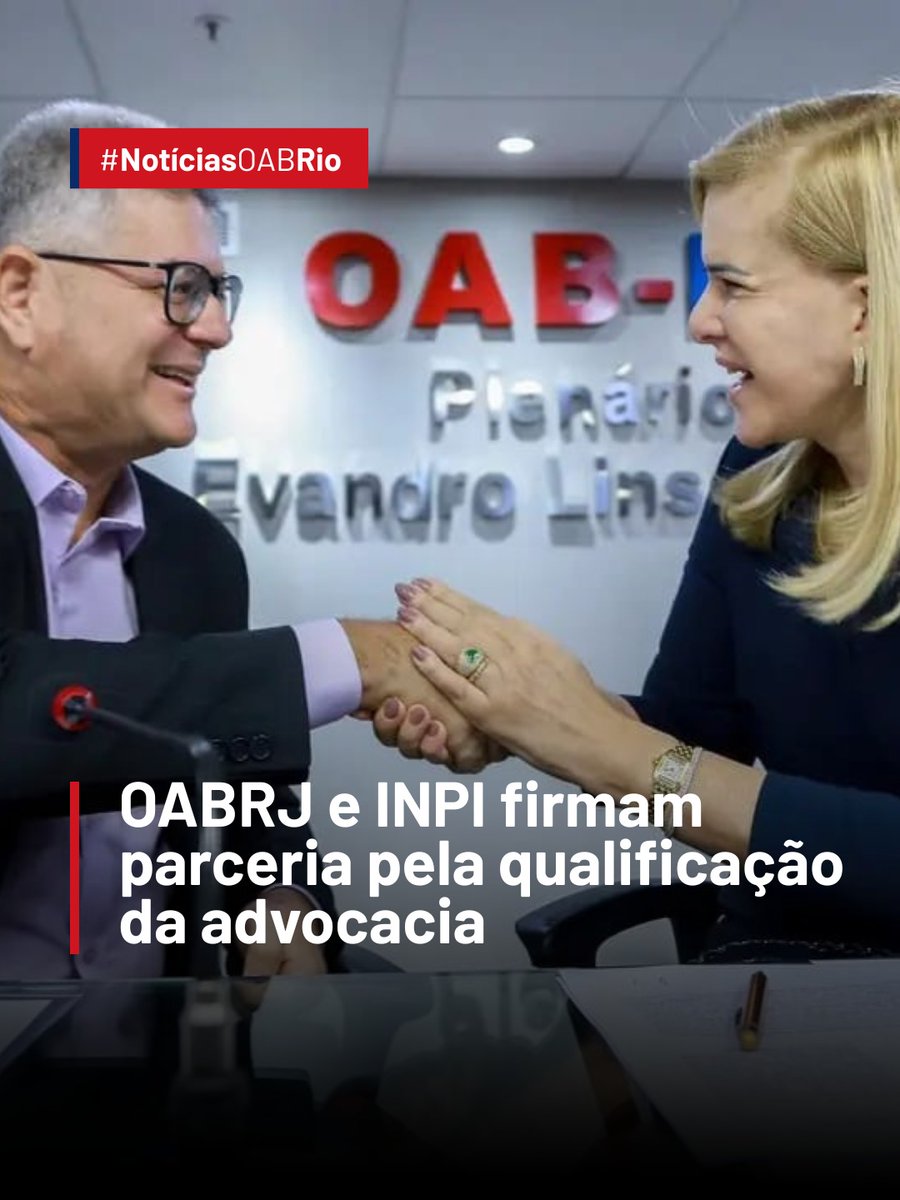 📌 Seccional e Instituto Nacional de Propriedade Industrial discutem a criação de cursos de pós-graduação gratuitos e multidisciplinares para a advocacia.

• Saiba mais em:
oabrj.org.br/noticias/oabrj…