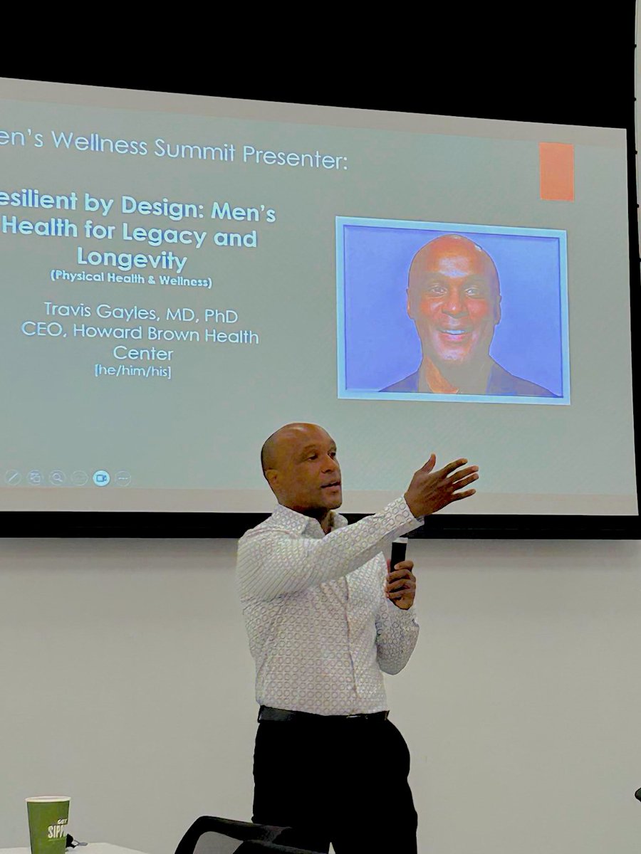 howardbrownhc's tweet photo. Community outreach and education is core to Howard Brown. Yesterday, Dr. Gayles joined activist Phil Wilson and John Sykes, LCSW at the Men's Wellness Summit. He discussed men's physical health and wellness in his presentation Resilient by Design: Health for Legacy and Longevity. https://t.co/RfanPlRJES