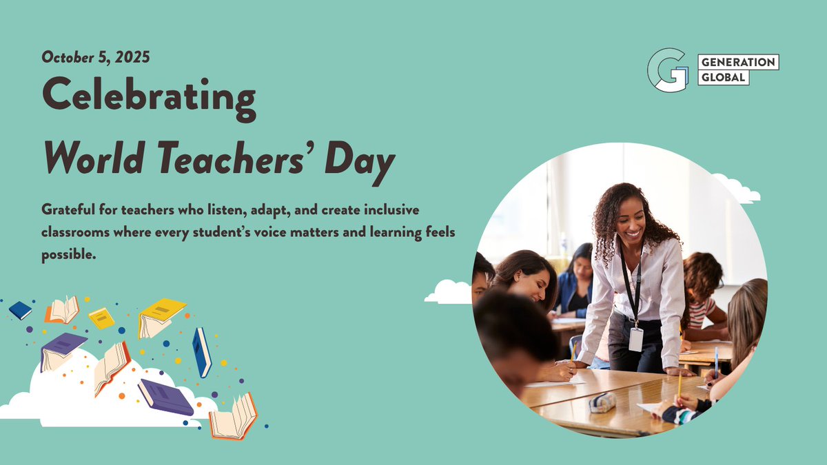 Happy #WorldTeachersDay2025 
We celebrate teachers who inspire, connect, and empower young people through dialogue.🌍
Explore our free teaching resources and classroom activities- generation.global/educator-resou…