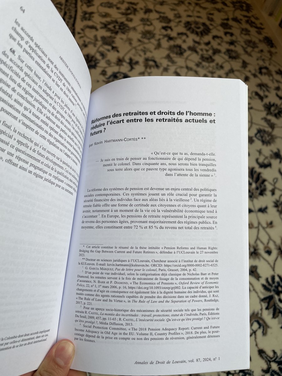 KevinHartmannC's tweet image. #PublicationDay 🥳

Estoy feliz por la publicación de un resumen de mi tesis doctoral en francés para la Louvain Law Review de la Universidad de Lovaina.

#SábadodePensiones