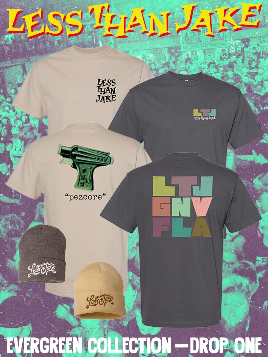 LessThanJake's tweet image. Check out the LTJ Evergreen Collection. Brand new designs and some reworked classics! Exclusive to our store only! Restock your wardrobe with some hot new threads! lessthanjakemerch.com